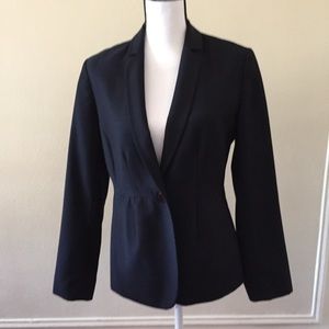 Calvin Klein Peplum Navy Blue Business Blazer Sz 8